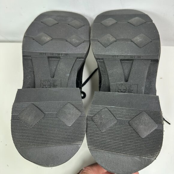 Dr. Martens Black Brogues Made In England Mens Sz 8 Wingtip Chunky Platform Shoe - Picture 10 of 13